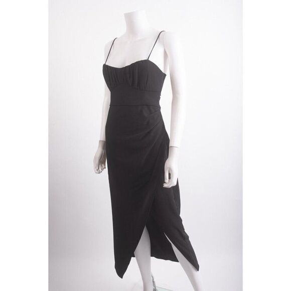 Zara Womans Corset Midi Dress Size Small Black Tie Open Back 7613/955 NWT - Picture 4 of 6